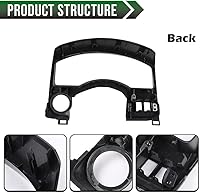 Vista 4 de GRAND ORANGE Panel de instrumentos y salpicadero con cubierta de medidor Compatible con Nissan Titan 2004 2005 2006 / Se ajusta al panel