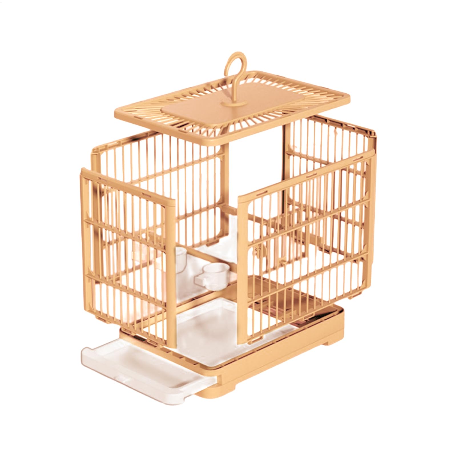 Cage pour les oiseaux avec plateau facile à nettoyer contre les saletés