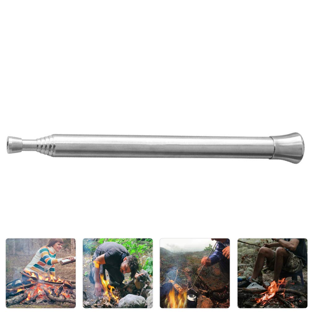 Buy VORCOOL Gear Fire Bellows Fire Bellows by Mouth Telescopic Blow