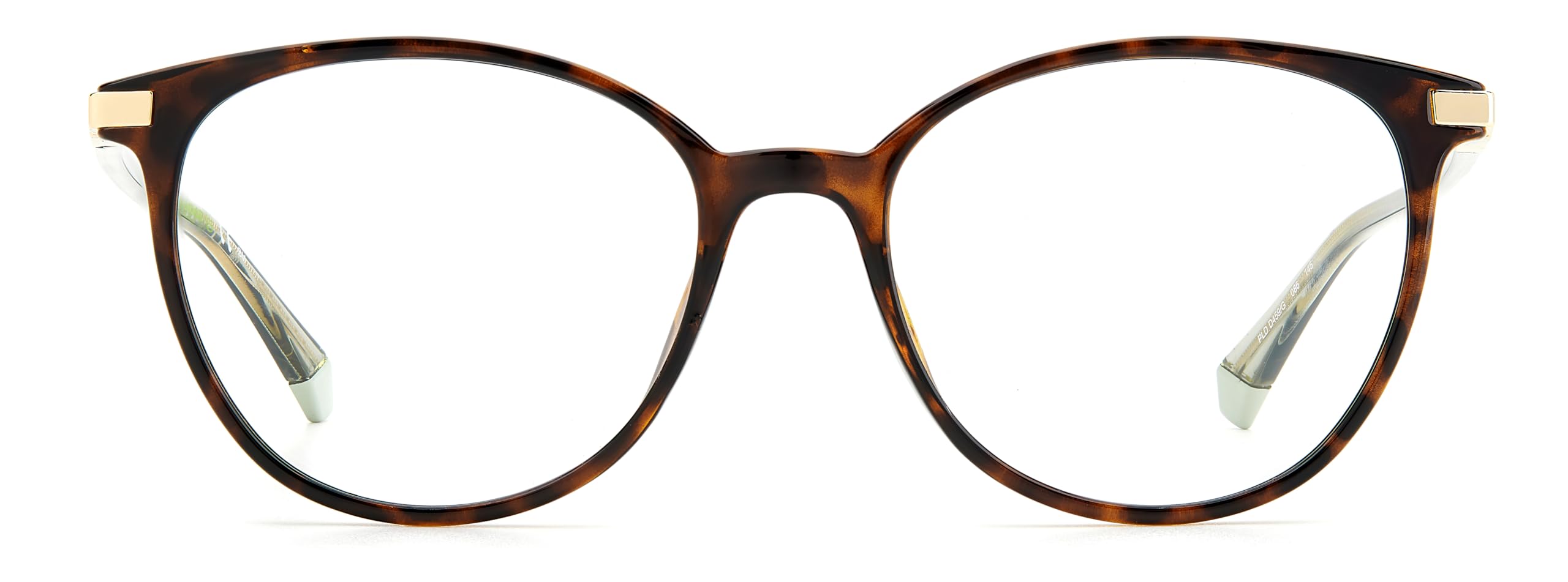POLAROID Brille mit Sehstärke für Damen optional mit Sonnenbrillentönung oder Blaulichtfilter, Oval, gefertigt aus Öko Polyamid (inklusive Brillenetui)