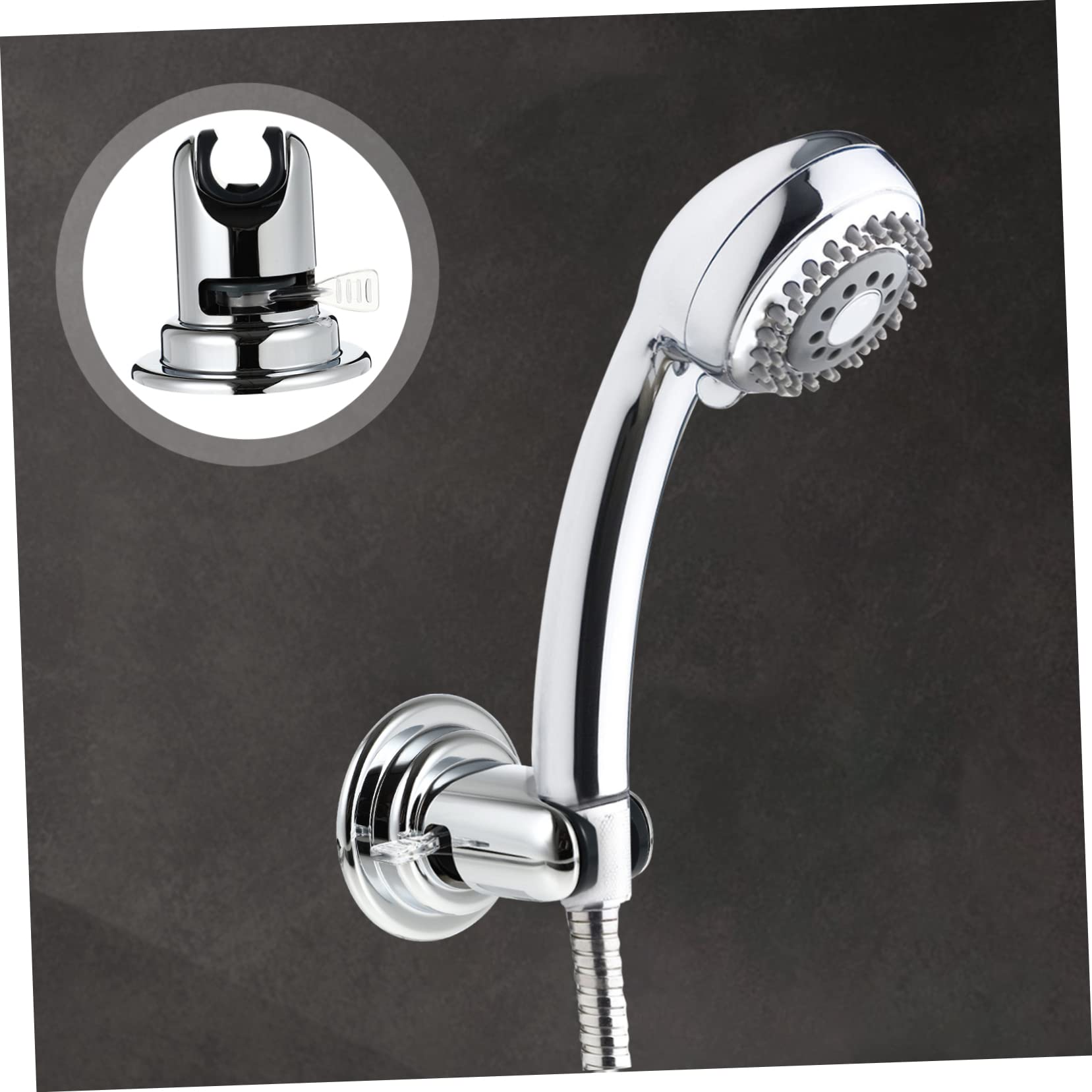 Duschkopfhalter, Duschkopfhalter, Ständer, Saugnapfhalter, Duschschlauch, Duschhandset-Halter, Duschkopfhalterung, Duschkopfbasis, Saugnapf