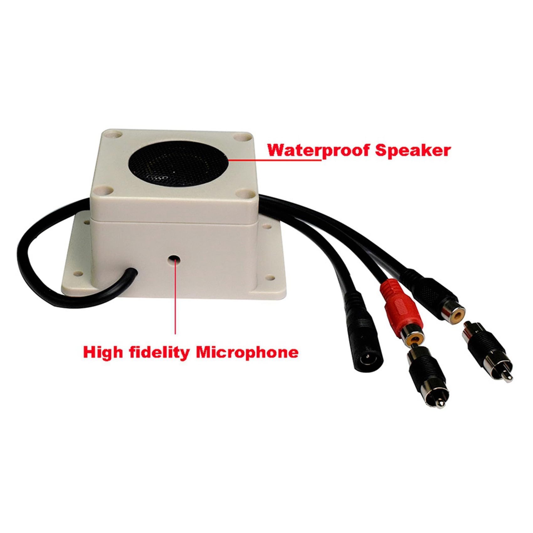 5X Micrófono Impermeable Altavoz en 1 Dispositivo para Cámara de Seguridad Exterior para Cámara IP Grabación de Audio Interfono Bidireccional