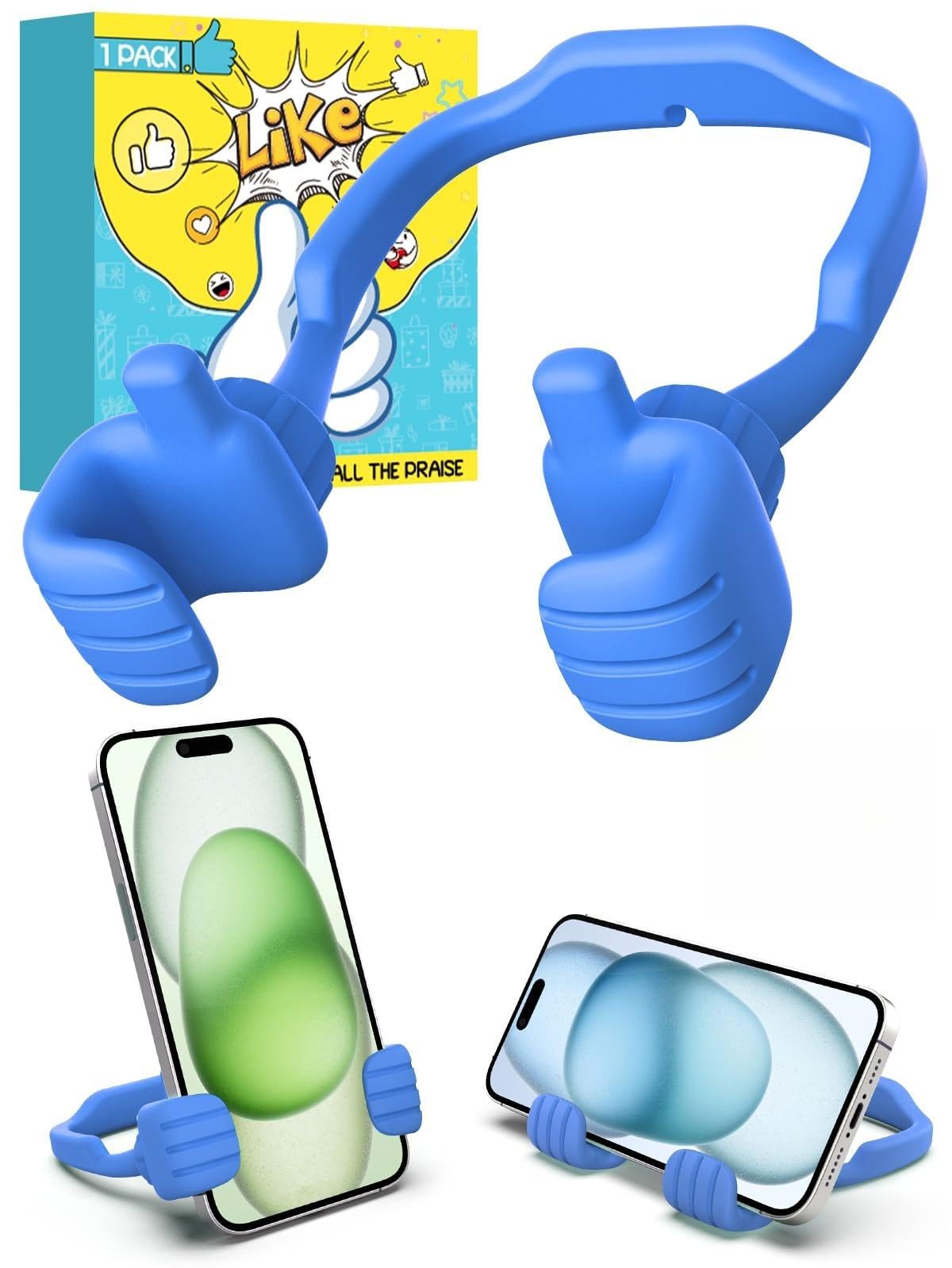 Stocking Stuffers for Teens Boys Men: Cell Phone Stand Flexible Thumbs Up Lazy Cellphone Holder for Desk Hand Funny Christmas Ideas Gifts for Women Adults Husband Him Kids Dad Cool Stuff Gadgets