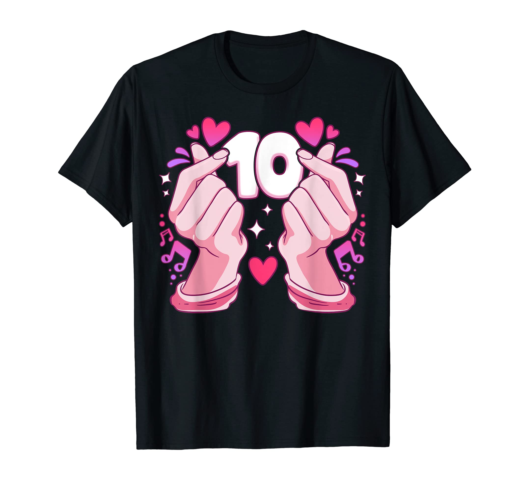 Birthday Girl 10 years old, K-pop heart, Saranghae T-Shirt