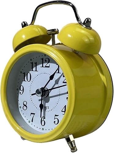 Miniatura 4 de Reloj despertador digital, reloj despertador retro ruidoso, doble campana, funciona con pilas, adorno para el hogar, aula, decoración de sala de