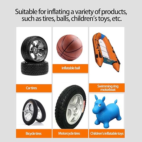 Miniatura 7 de Compresor de aire portátil Inflador de neumáticos de 150 psi, bomba de aire eléctrica para automóvil, bomba de neumáticos con pantalla digital para