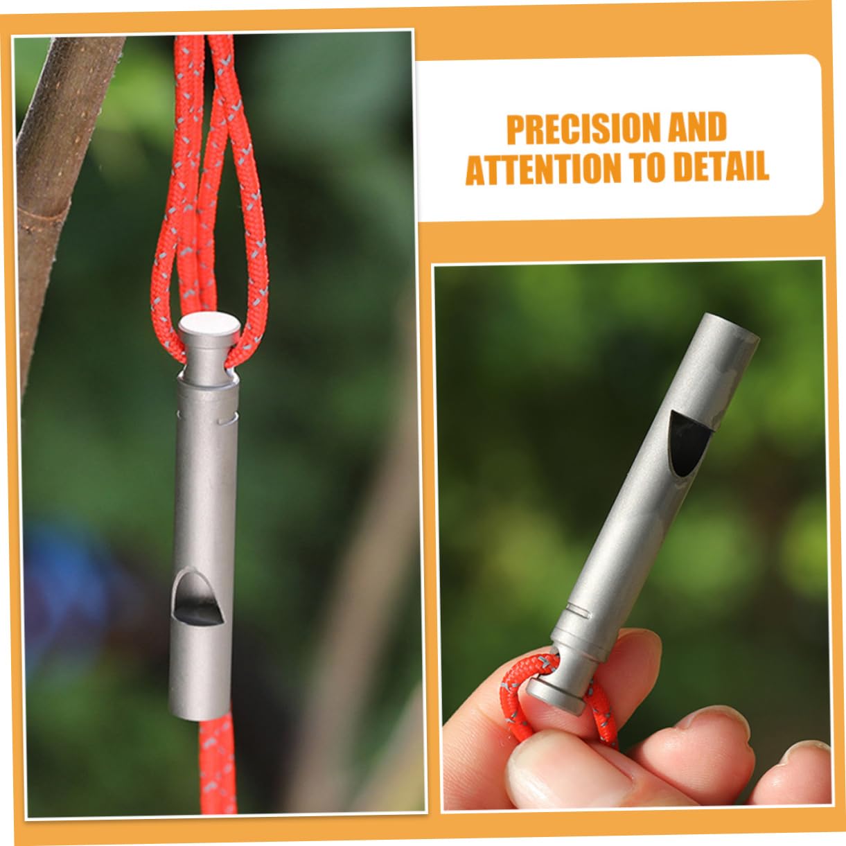 BESPORTBLE Silbato De Titanio Accesorio De Senderismo Silbato De Emergencia Silbatos a Granel Silbato De Metal Silbato Decorativo para Acampar Accesorio Aire Libre Silver