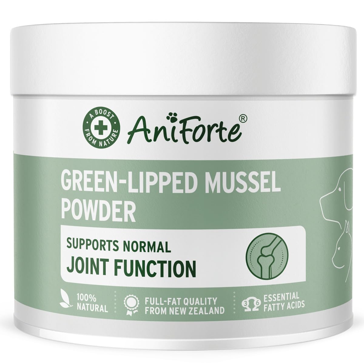 AniForte green lipped mussel powder, 250 gNatural product for dogs and cats. — image 1