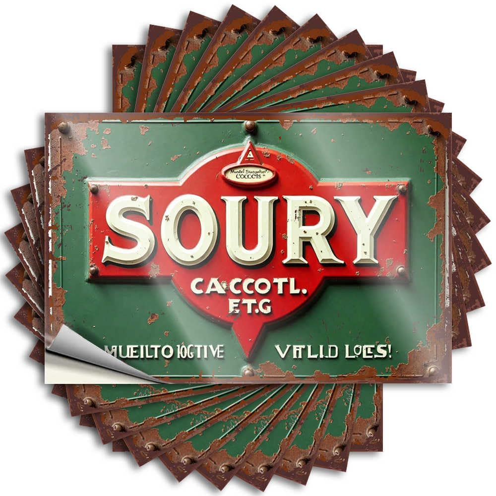 Sticker Western Bathroom Spring Outdoor Decor Cover Vintage Soury Caccotl Sign with Rustic Charm - No Residue Decals for Western(12X18CM)