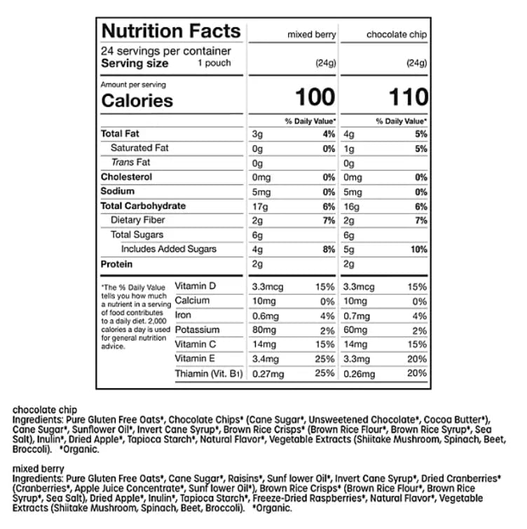 Made so Good Organic Granola Bites, Mixed Berry and Chocolate Chip, 24 Servings, 20.3 oz