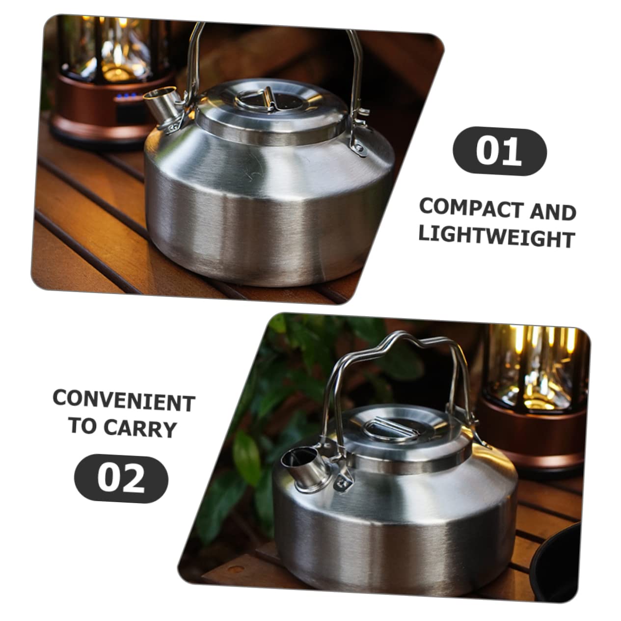 ABOOFAN Cute Tea Kettle Collapsible Stovetop Kettle 1l Camping Water Pot Portable Stainless Steel Perfect for Camping