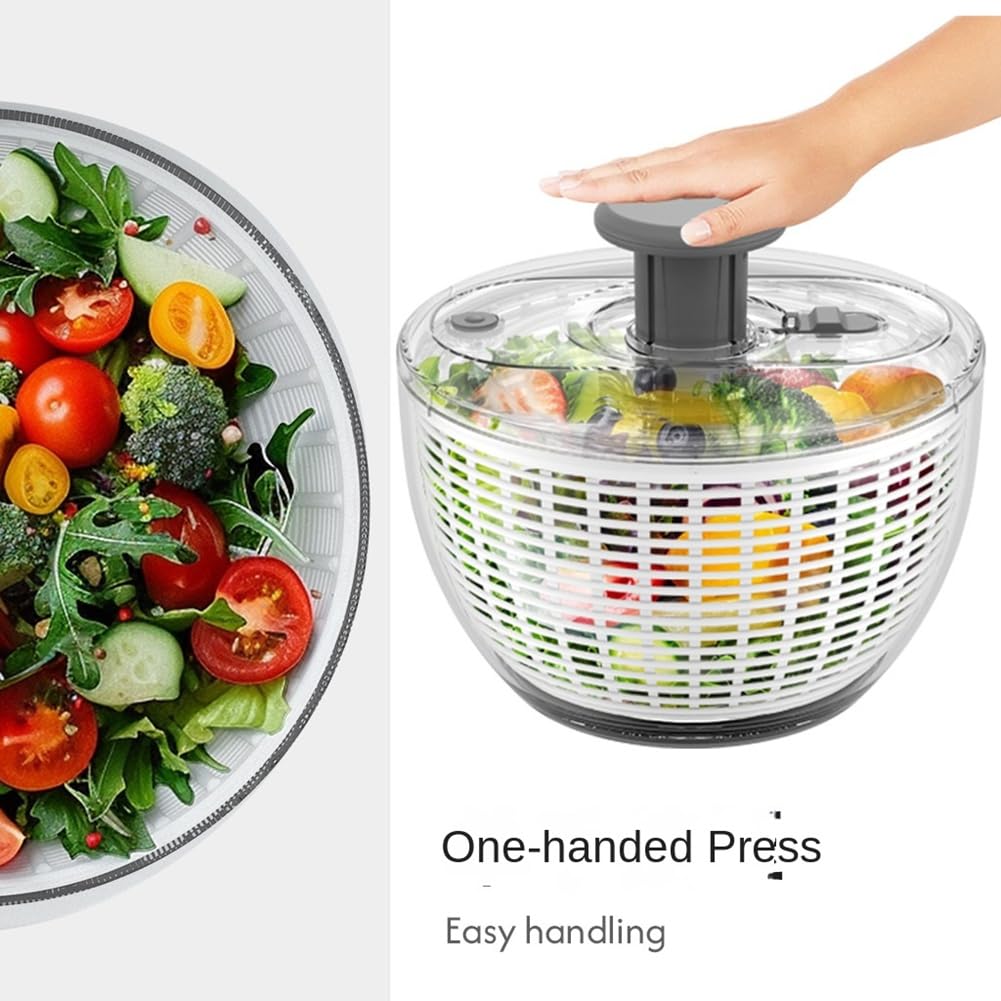 Deshidratador, Centrifugadora de Lechuga, Lavadora de Frutas, Tazón para Lavar Frutas con Colador, Limpiador de Verduras, Limpiador de Ensaladas, Lavadora de Lechuga