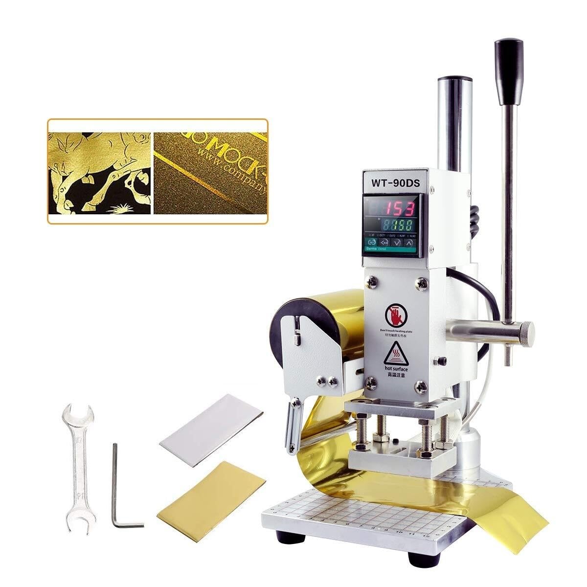Machine de gaufrage - Outil d'estampage à chaud et de pliage manuel pour papier, carte en PVC - Machine d'impression de logo multifonction (L)