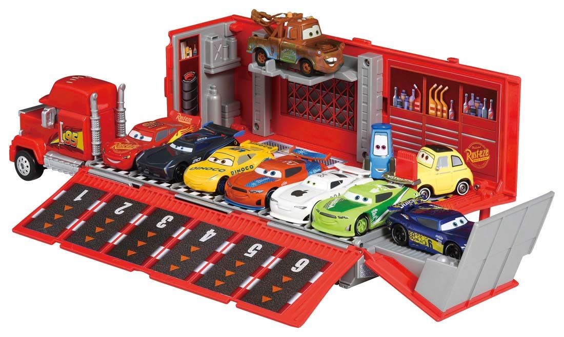 Amazon.co.jp: ディズニーカーズ トミカ ならべて全員発車! シューター  