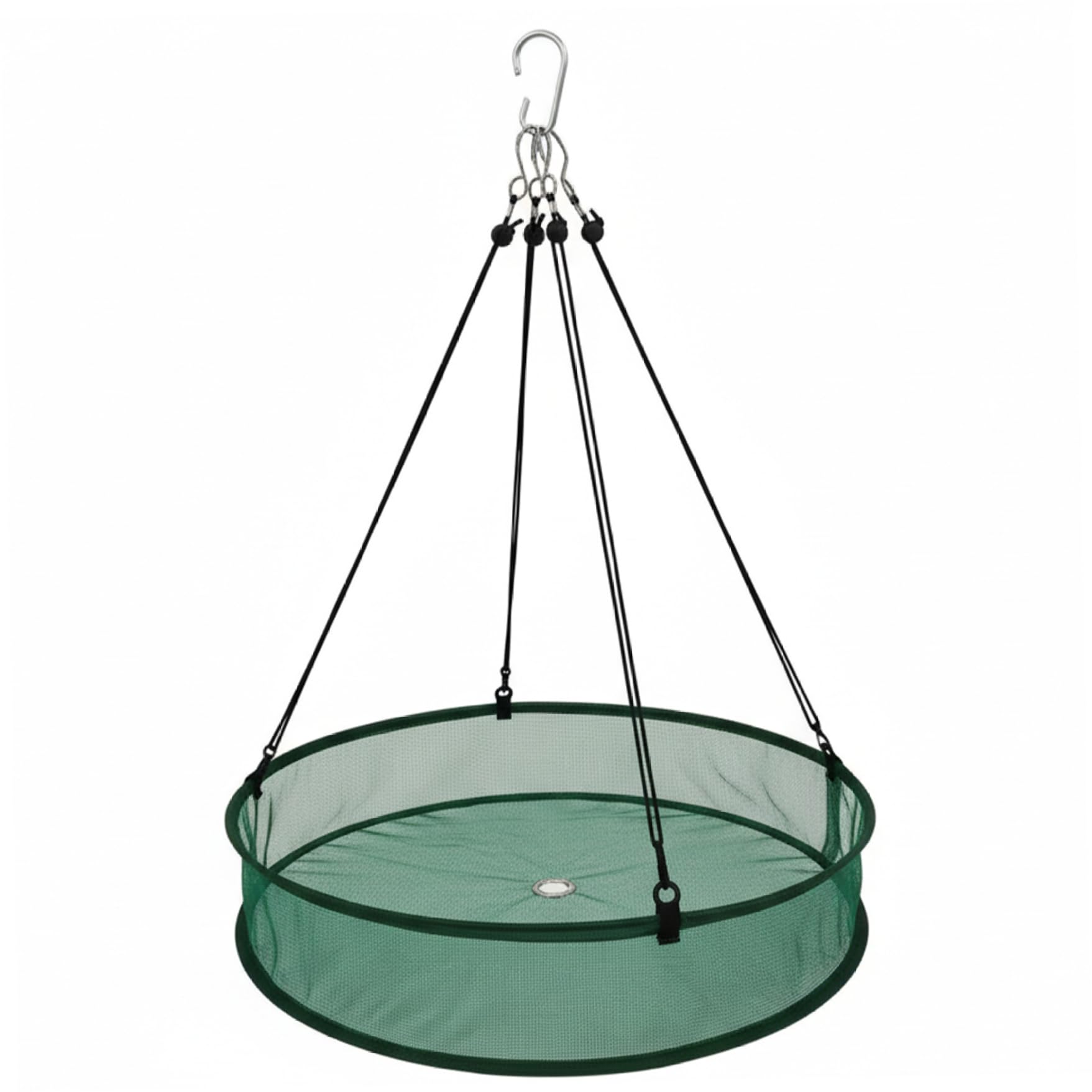 Bemonew Bird Feeder Tray Bird Seed Catcher Tray, Windproof Mesh Hanging Feeder with Adjustable Rope, Outdoor Birdfeeders for Garden, Green