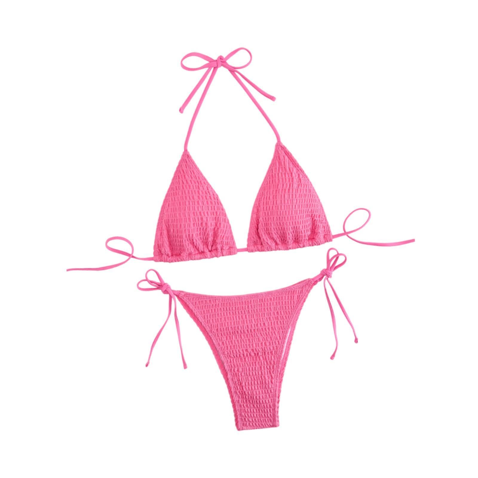 Two Piece Swimsuit Tankini Women's Swimwear for Vacation Party Summer XL Pink-Clothing, Shoes & Accessories - Womens Clothing - Swimwear-image-22