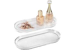 SheeChung Clear Vanity Tray, For Countertop & Cabinet Organization