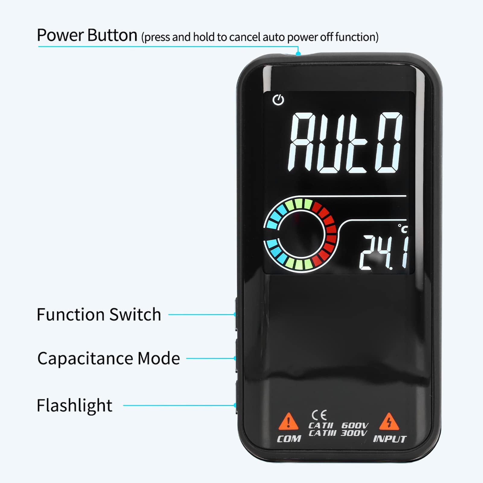 Multimètre Numérique Rechargeable avec écran LCD