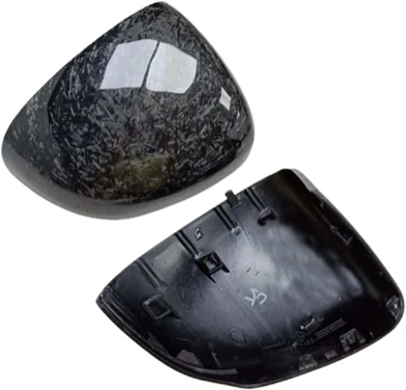 Side Mirror Cover Compatible with Merdedes Benz A/CLA Class W177 W118 2019-ON Add On/Replacement Dry/ABS+Carbon Fiber Car Side Rearview Mirror Cover (Color : ABS Forged Replace)