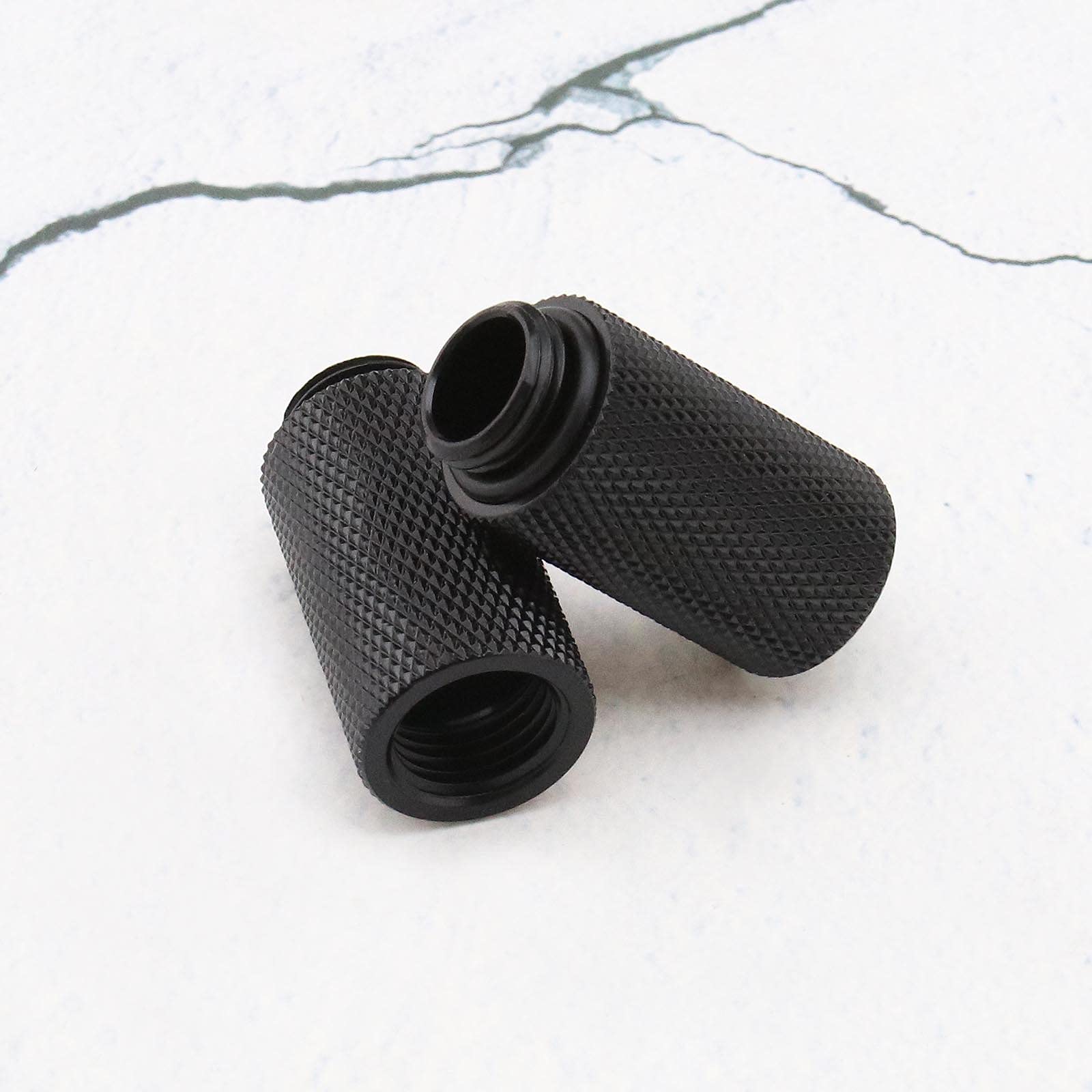 4 pz G1/4 Nero Raffreddamento Ad Acqua Estensione Adattatore 30mm Ottone con O-Ring Gomma Estesa Plat per Computer Sistema di Raffreddamento Ad Acqua