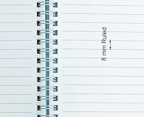 Miniatura 6 de Yansanido Cuaderno de espiral, 6 piezas A5 de tapa dura de plástico grueso de 0.315 pulgadas, 6 colores, 80 hojas, 160 páginas para estudio y notas