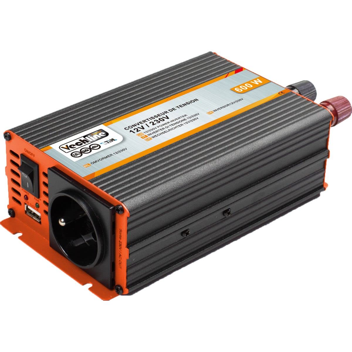 Inverter Onda Quadra 600 W 12 V 220 V USB Certifié pour Camper
