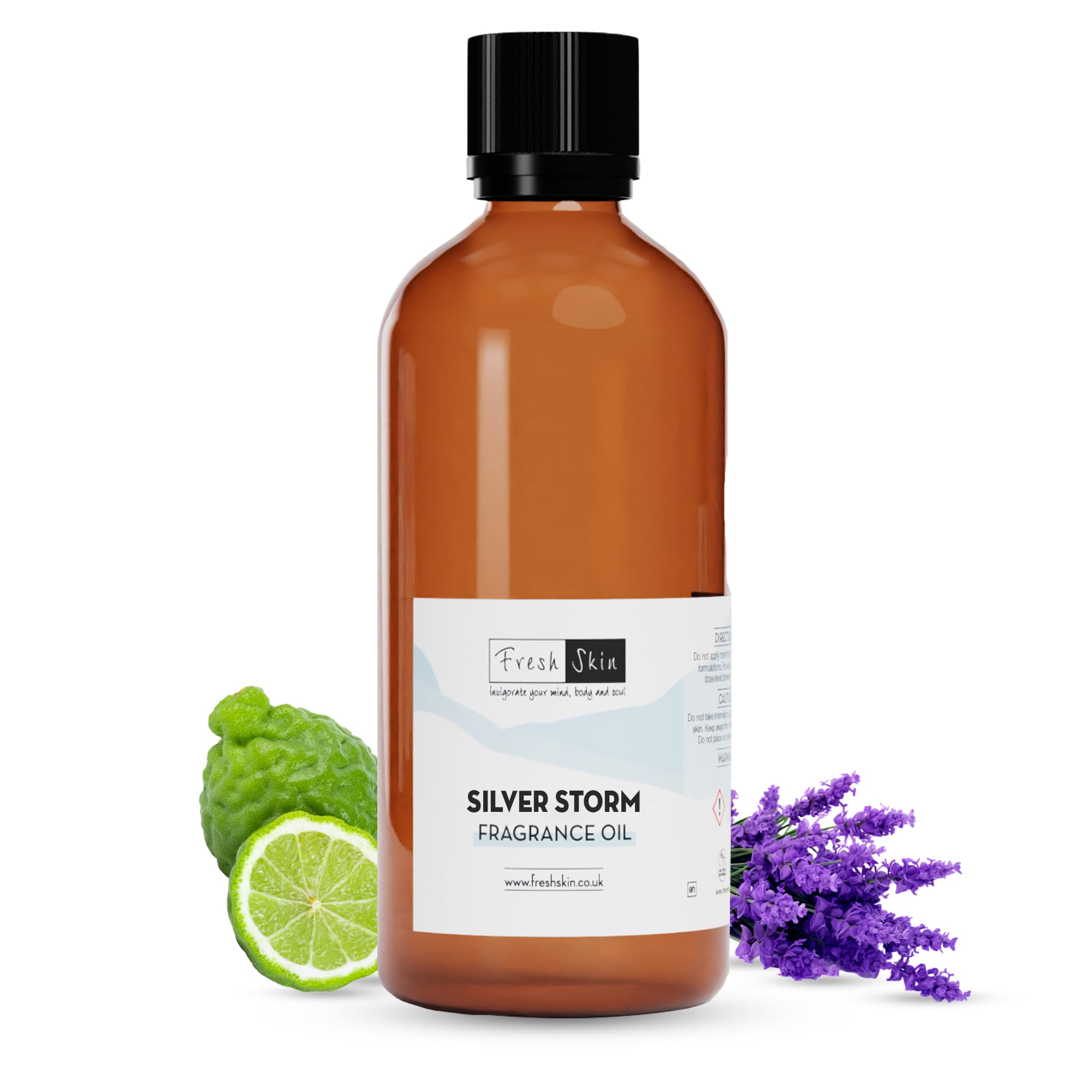 freshskin beauty ltd | Silver Storm Fragrance Oil 100ml - Candles, Bath Bombs, Soap Making, Reed Diffusers & Wax Melts - Cosmetic Grade - Vegan Friendly