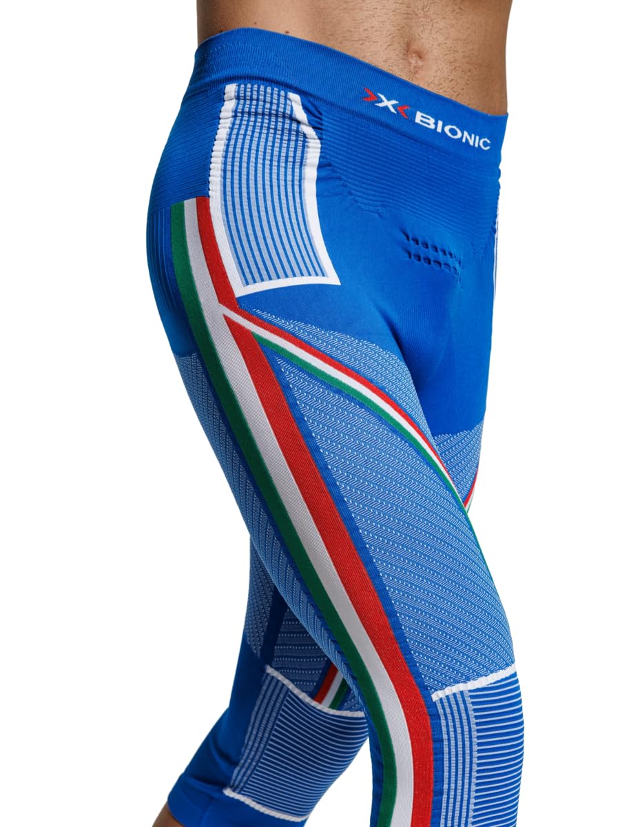 X-Bionic Energy Accumulator 4.0 Patriot 3/4 Italy Strato Base Pantaloni Funzionali, Uomo, Italy, L