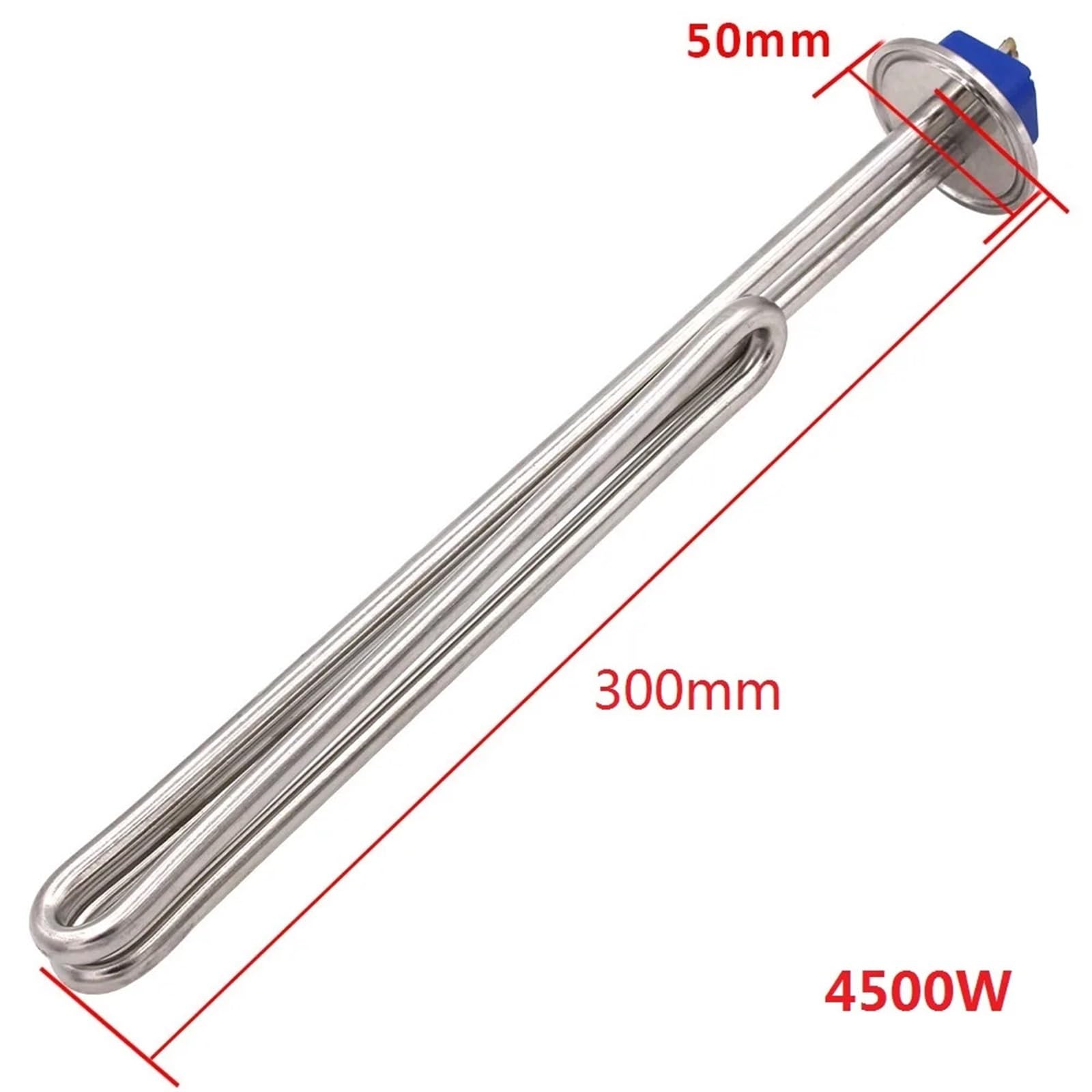 1,5 Tri-Clamp-Heizelement Tauchwarmwasserbereiter 240 V 2,5–5, kW SUS304 Stück(With clamp,240V_4500W 300MM)