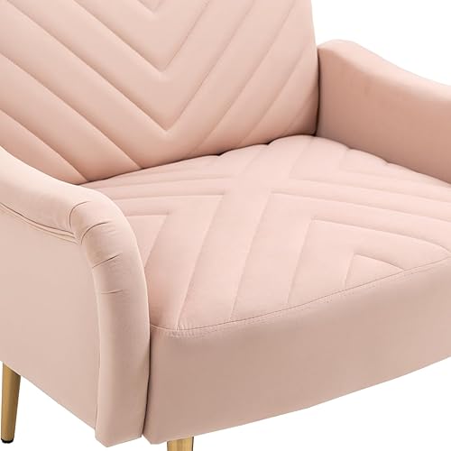 Miniatura 7 de JINS&VICO Silla de acento individual, moderno sofá con reposabrazos curvos, cómoda silla de club con patas de metal resistentes para sala de estar,