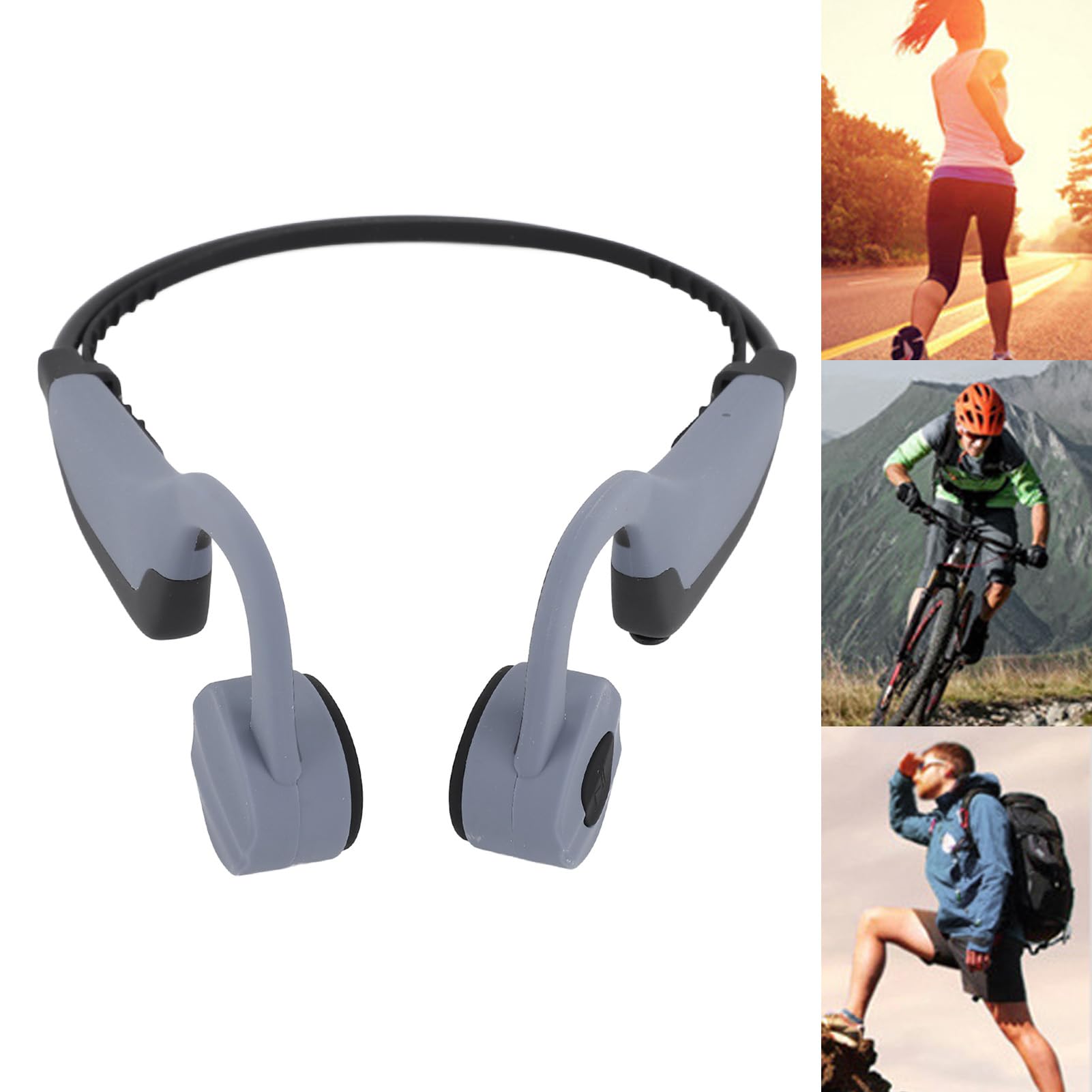Słuchawki Przewodzenia Kości, Otwarte Ucho IPX8 Wodne Wodne Saratki Bluetooth, pamięć 16G, Zestaw Słuchawkowy Sportowy do Prowadzenia Jazdy na Rowerze i Więcej zajęć