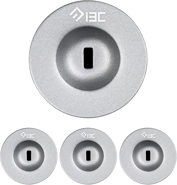 I3C Anchor Plate Adhesive Security Plate, Laptop Lock Plate with Slot, Universal Lock Plate for Laptop, Monitor, Smart Phone, MacBook, Ipad, Tablet, Other Electronic Products (Silver 4 Pack)