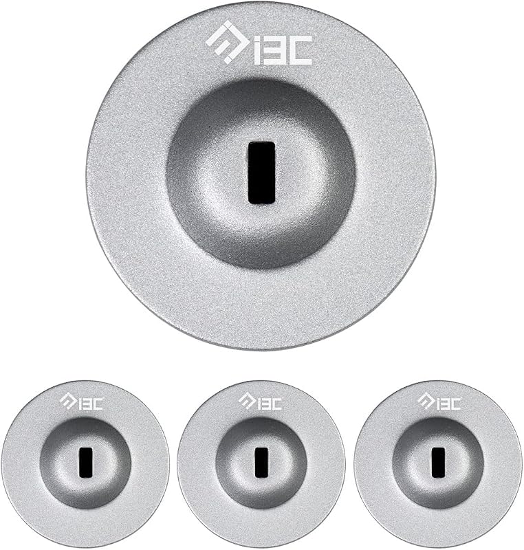 Anchor Plate Adhesive Security Plate, Laptop Lock Plate with Slot, Universal Lock Plate for Laptop, Monitor, Smart Phone,Tablet, Other Electronic Products 4 Pack (Silver)