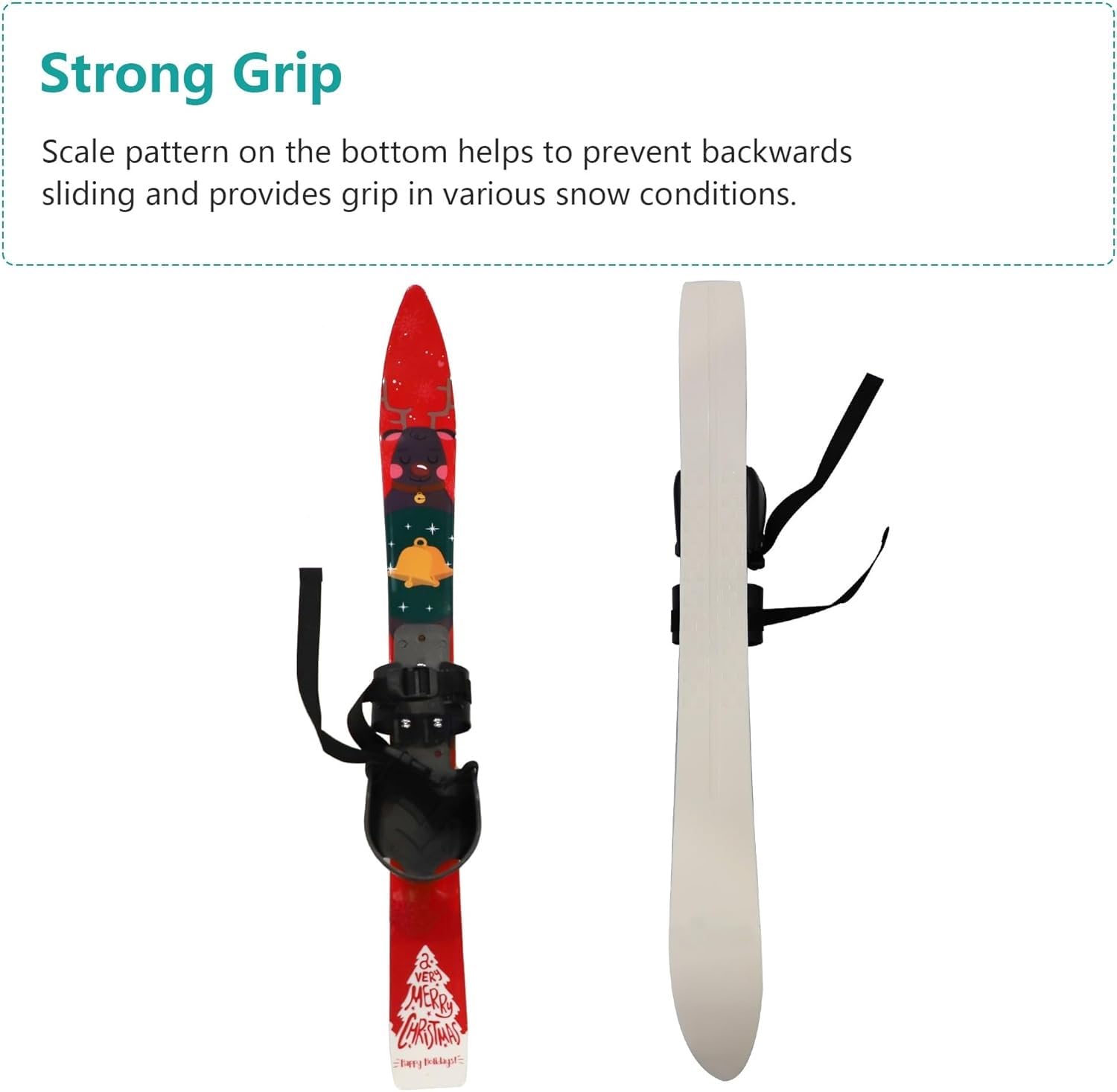 Anfänger-Schneeski for Kinder, Skibretter mit geringem Widerstand for Kinder unter 4 Jahren, leichte, robuste und sichere Skiausrüstung for Kinder