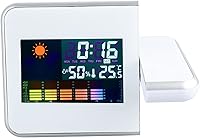 Vista 1 de Reloj despertador de proyección para dormitorio, reloj digital con proyector giratorio de 180°, pantalla LED transparente, cargador USB, repetición