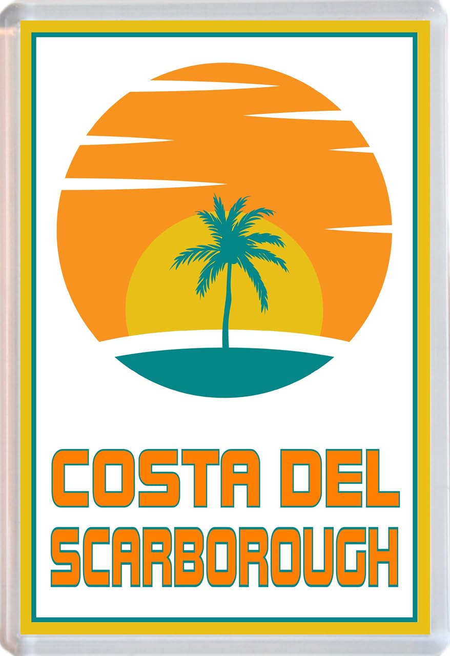 Baked Bean Store Multicolor Costa Del Scarborough - Jumbo Fridge Magnet 96 X 67Mm