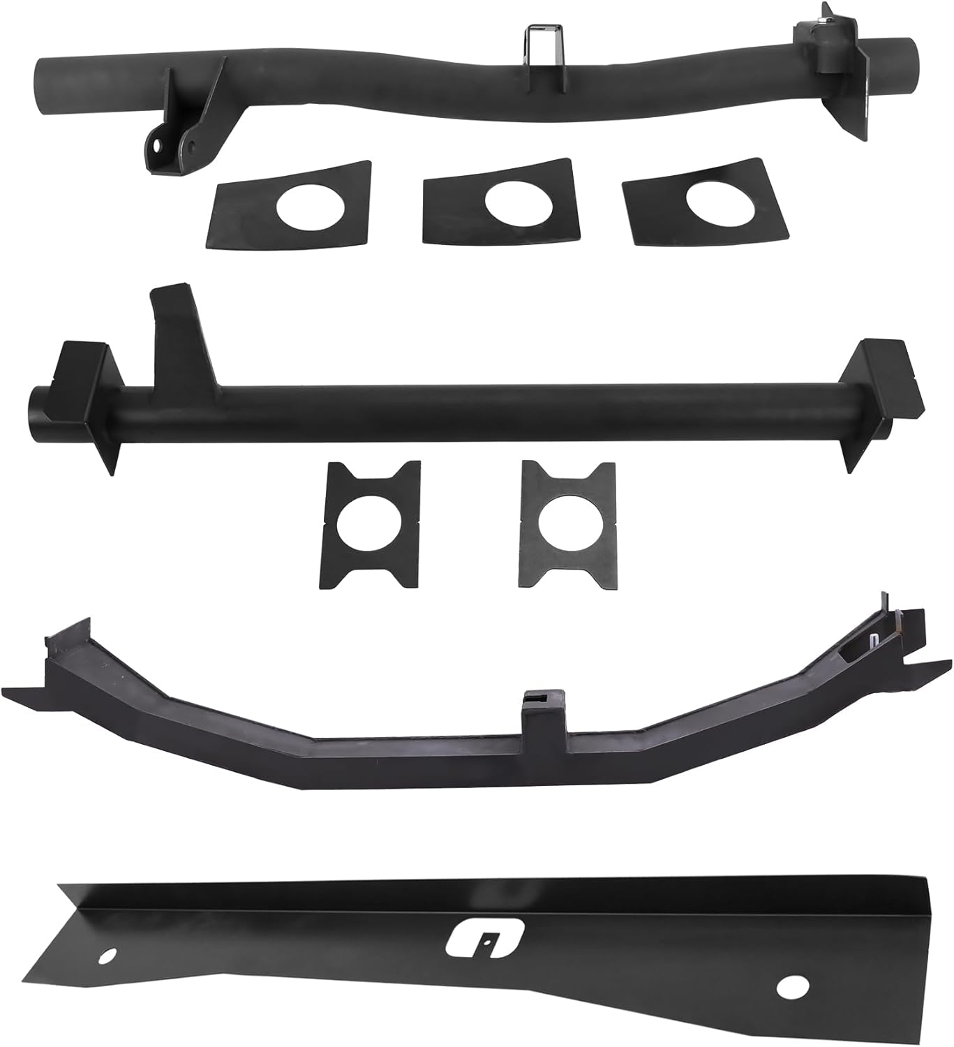 Mountainpeak Front and Rear Fuel Tank Support Crossmember and Upper Shock Mount Crossmember and Spare Tire Support Plate Fit for 2007-2014 Chevy Silverado 1500 GMC Sierra 1500 Regular Cab