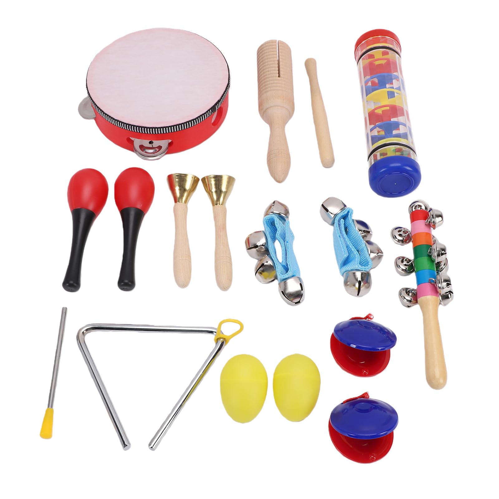 Eujgoov Set di Percussioni per Bambini 10 Tipi di Tamburello Shaker Xilofono con Custodia per Ragazze di 3-8 Anni