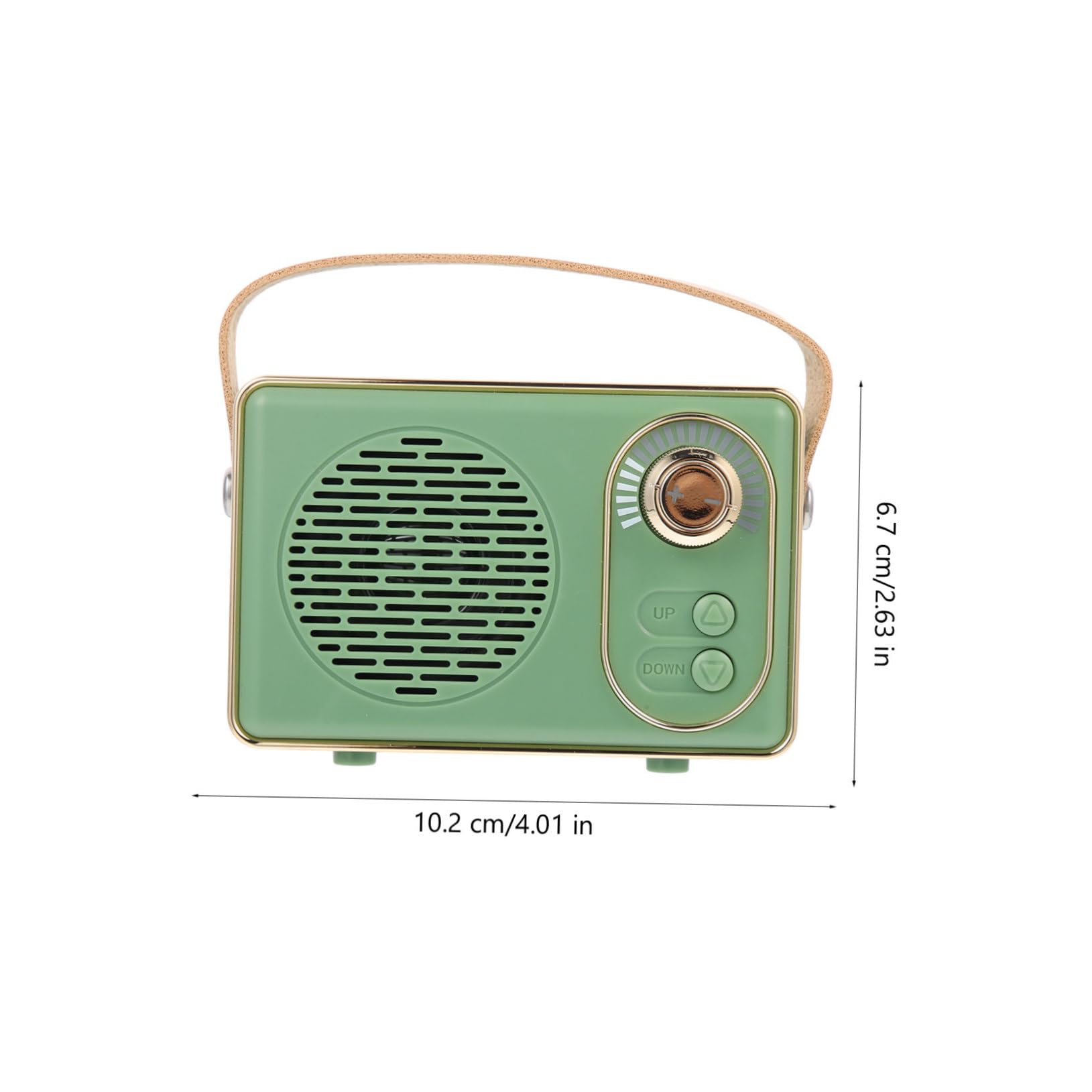 Mipcase Retro Speakers Vintage Outdoor Teenage for Party Mini Stereo Sound Mini Aux in Green Plastic