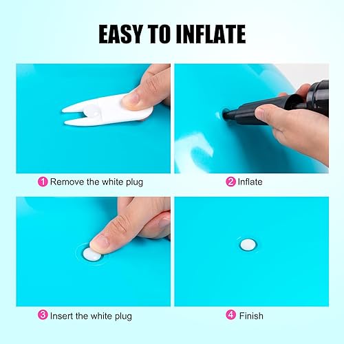 Miniatura 6 de Pelota saltarina Inpodak de 18 pulgadas con asas para niños, juguete de salto y rebote Hippity Hop para niños de 3 a 6 años, incluye bomba y caja