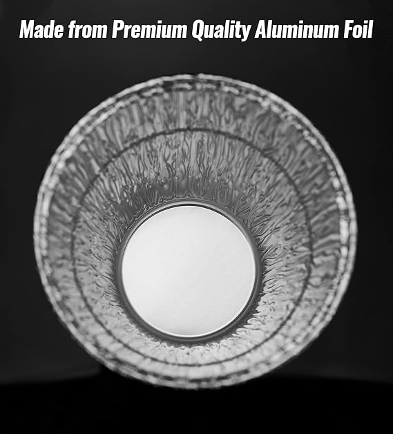 NUPICK 24 Pack Grease Bucket Liner Compatible for Pit Boss Grills 67292 Foil, Oklahoma Joe's 9518545P06, Z Grill Bucket, Recteq Large Bucket, etc. 6.3 x 6.0, Disposable Aluminum