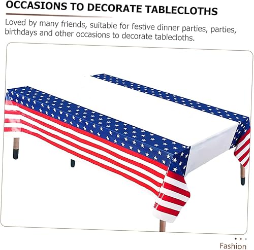 Miniatura 4 de Disposable Independence Day Tablecloth for Buffet Parties Patriotic Theme Party Table Cover and Use Kitchen Table Decoration
