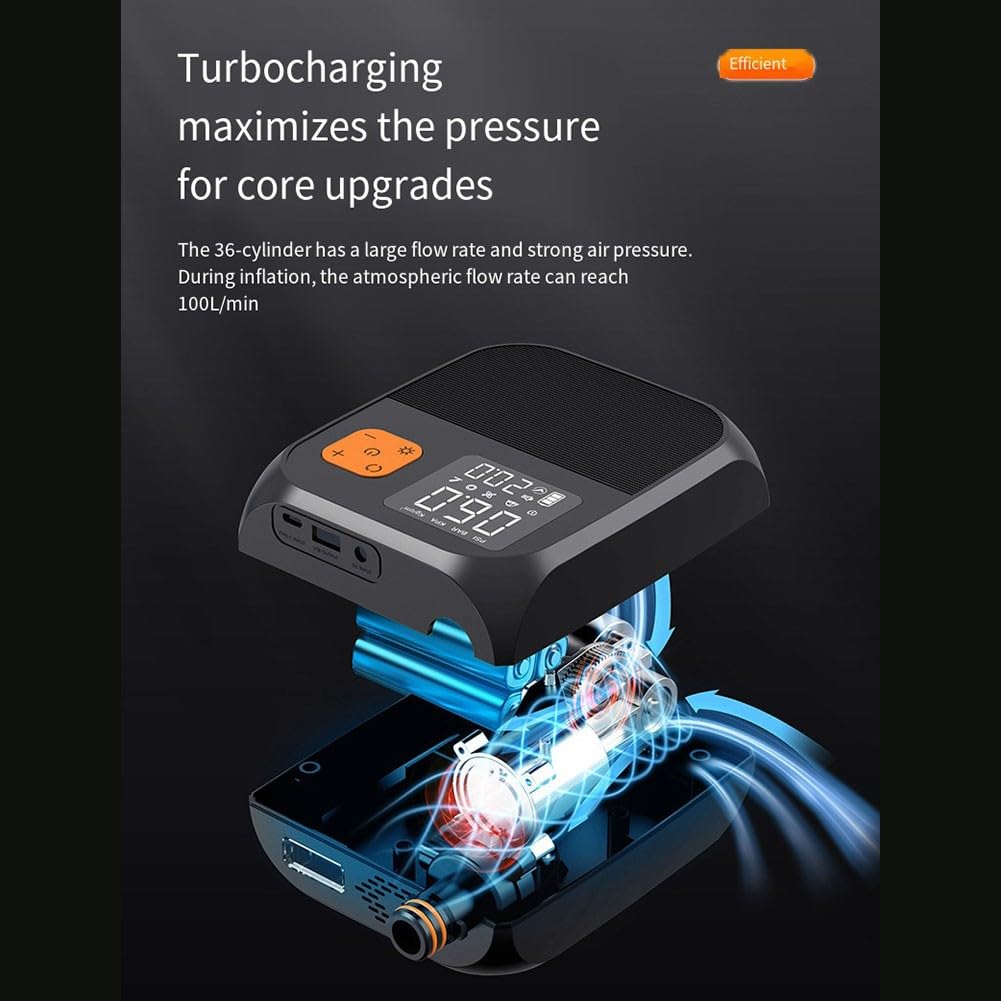 Pompe à air électrique portable pour kayak 25 PSI Gonfleur sans fil avec batterie 8000 mAh LCD numérique Arrêt automatique pour canoë radeau paddle