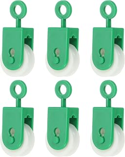 PATIKIL 6pcs Nylon Pulley Mini for Wire Amateur Radio Loop Antennas DIY | Pulley System for Pulley Frame Project Green