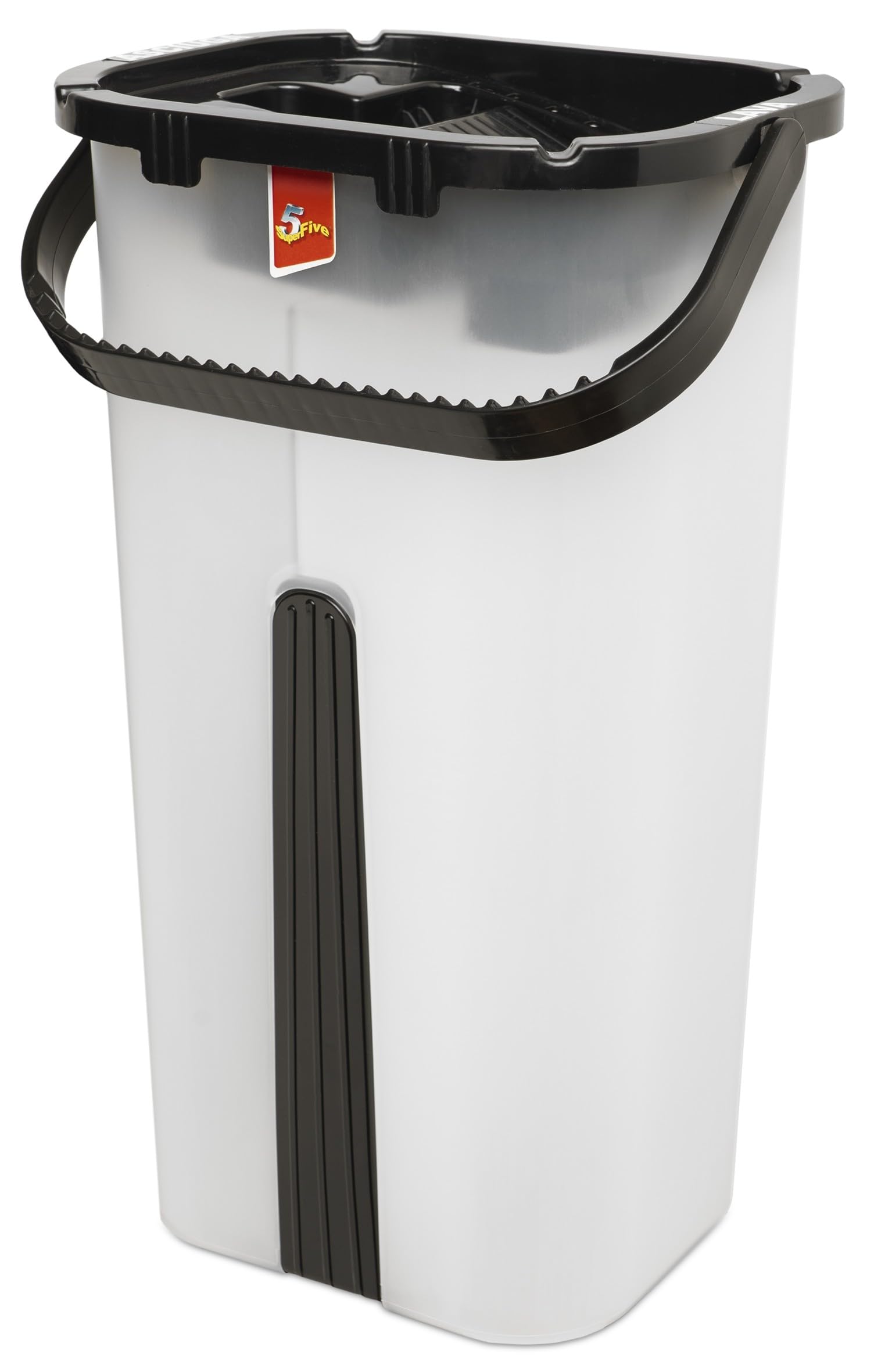 Lavapavimenti con Secchio e Mop in Microfibra 100%, Sky Mop Compact Lava e Asciuga, con Bastone in Acciaio Inox, Secchio Compatto con Strizzatore, Lavapavimenti