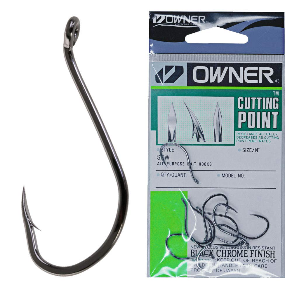 Hameçon Owner 5111B SSW Taille 2/0 - Pour Pêche Au Vif, Lot De 7 Hameçons, Modèle Spécial Poissons Carnassiers - 10
