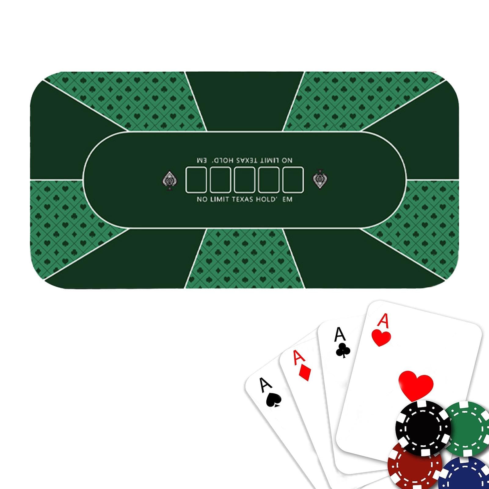 Nappe de table - Nappe de poker - Grand tapis de table - 120 x 60 cm - Antidérapants - Tapis de table de poker pour poker Texas Holdem - Jeux de cartes
