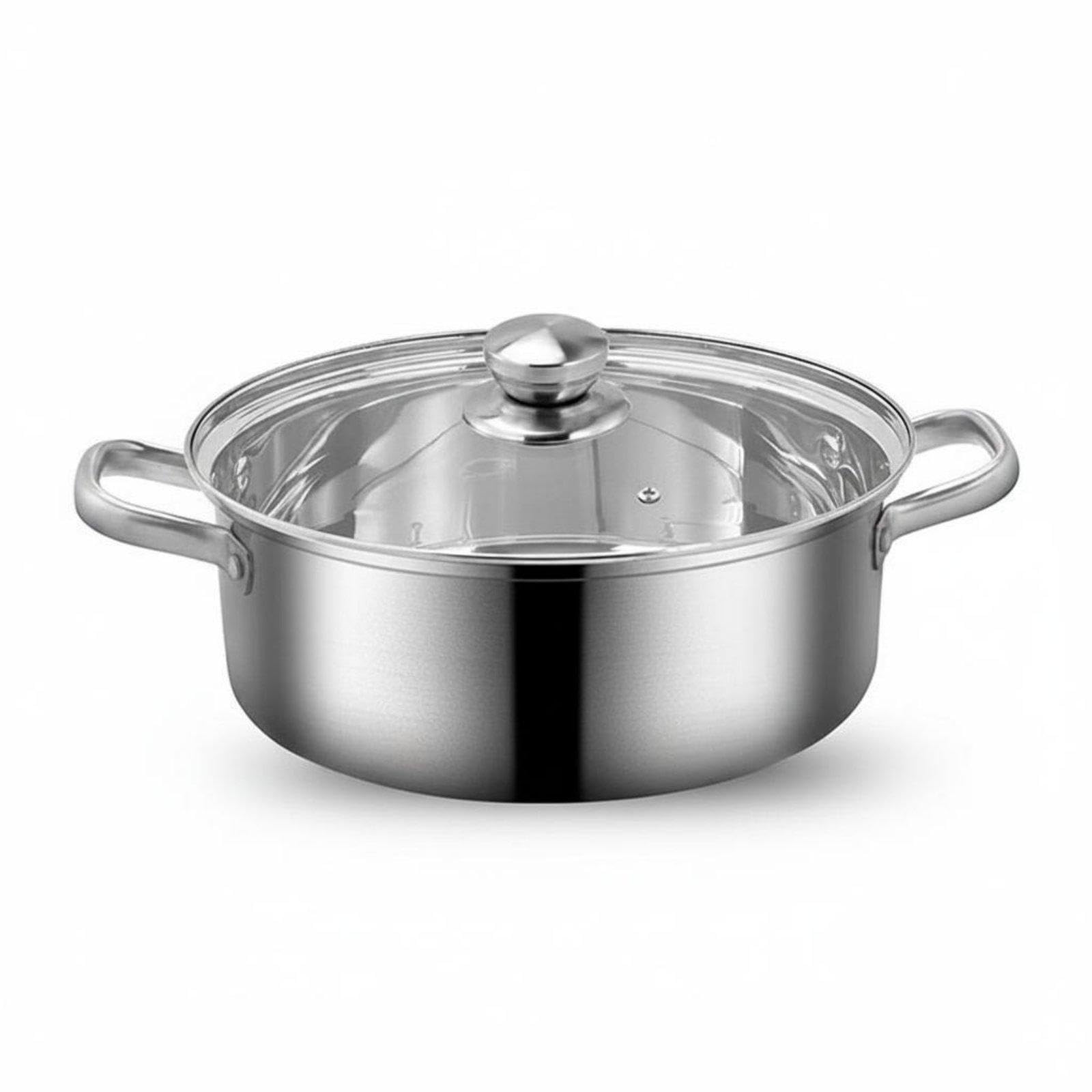 Yin Two-Section Hot Pot Thickened Bottom Two-Broth Hot Pot Induction Cooktop for Restaurant Owners, Home Cooks 26CM Clear Soup Single B-picture-14