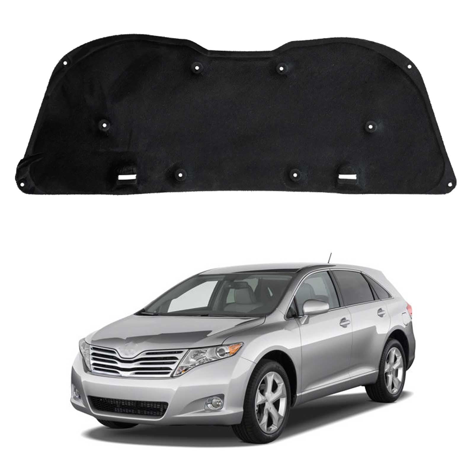 Papep Normal Heat Shield & Soundproof Cotton For Toyota Venza 2009-2015 Oe: 53341-0T010, Bonnet Engine Insulation Mat, Noise Reduction Thermal Liner Cover For Car Hood