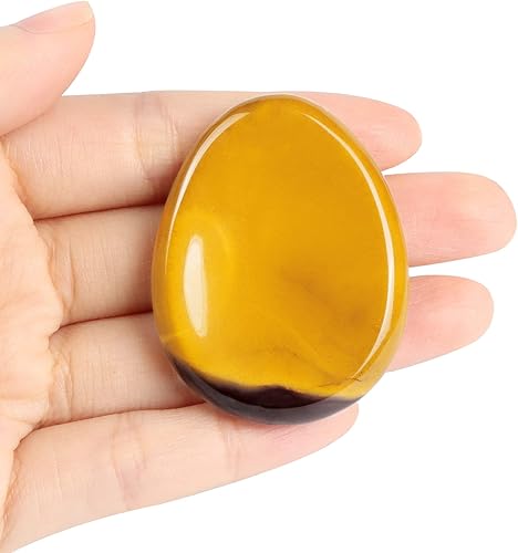 Miniatura 9 de Artistone Piedra de cristal de jaspe rojo tallada a mano para aliviar la ansiedad, estrés, meditación, reiki, en forma de gota de agua